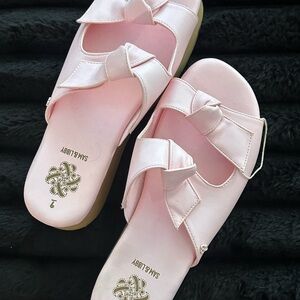 Sam & Libby Pink Bow Sandals